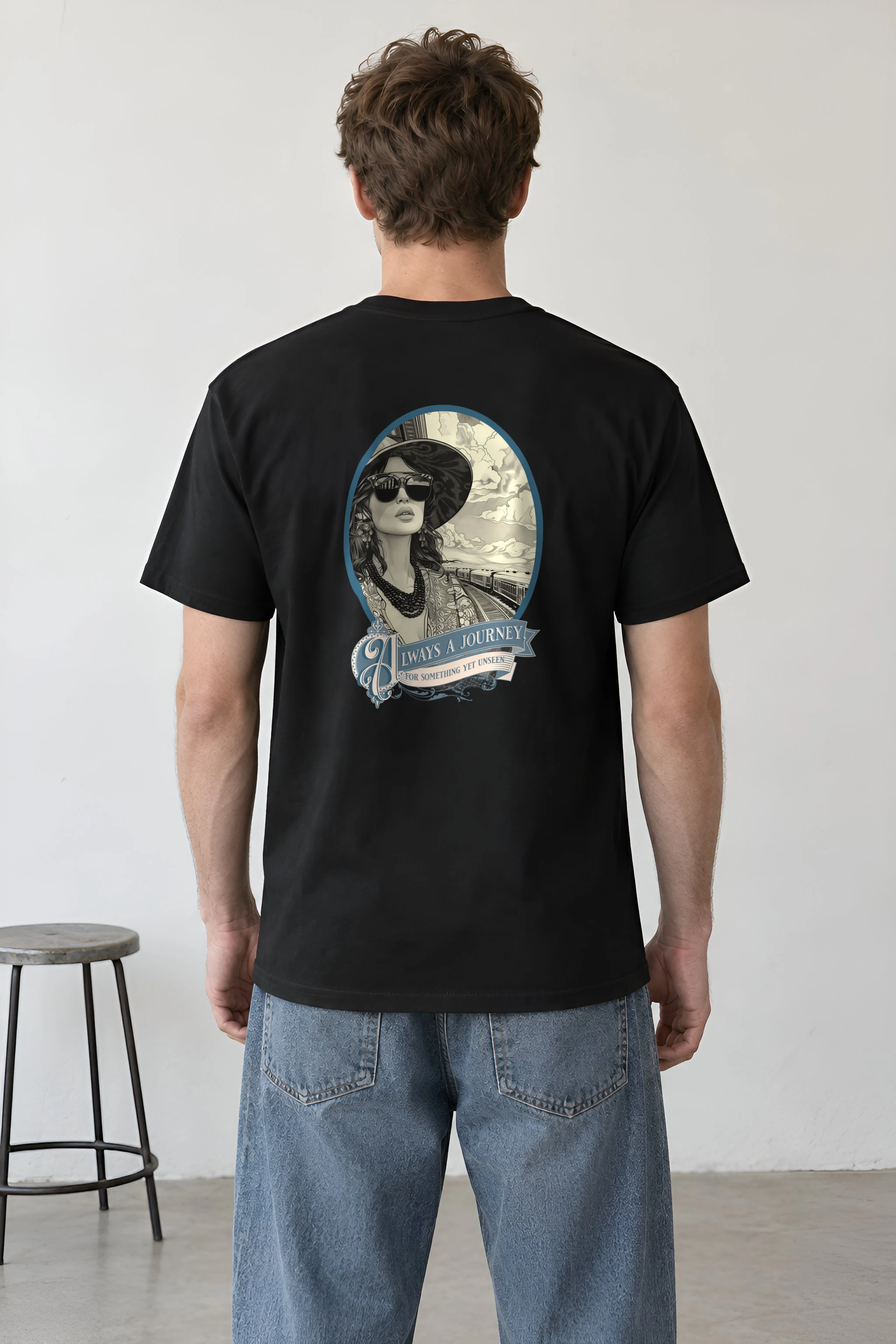 "Always A Journey" Heavyweight Unisex Crewneck T-shirt