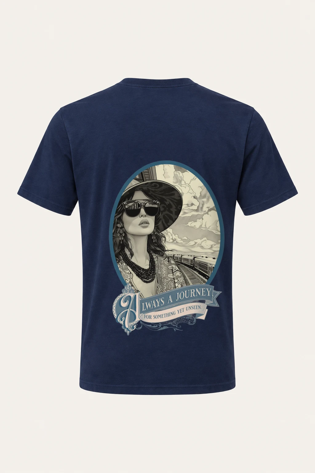"Always A Journey" Heavyweight Unisex Crewneck T-shirt | Gildan 5000