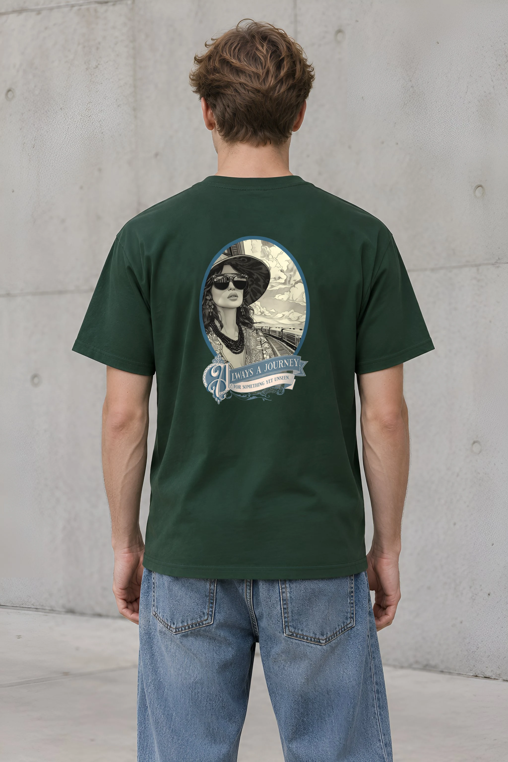 "Always A Journey" Heavyweight Unisex Crewneck T-shirt