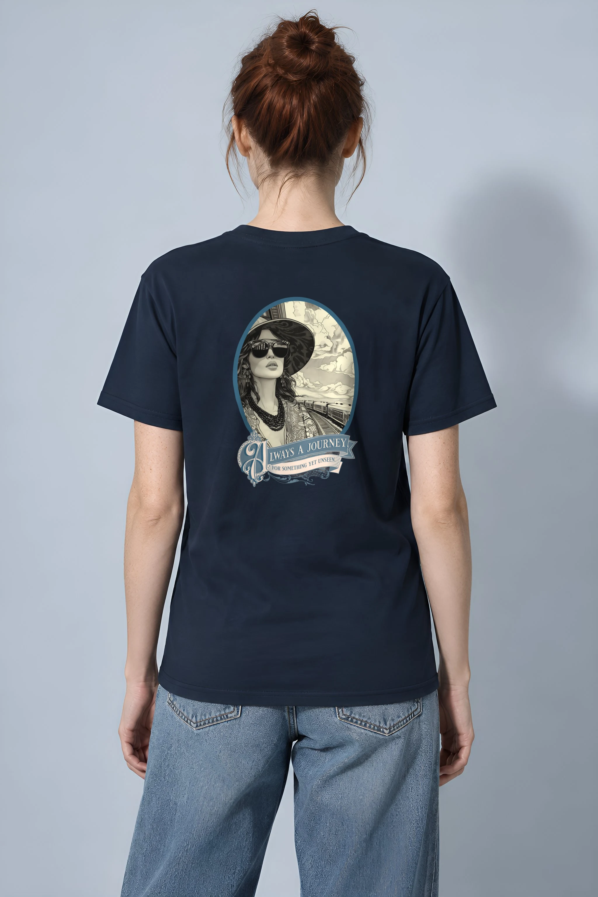 "Always A Journey" Heavyweight Unisex Crewneck T-shirt