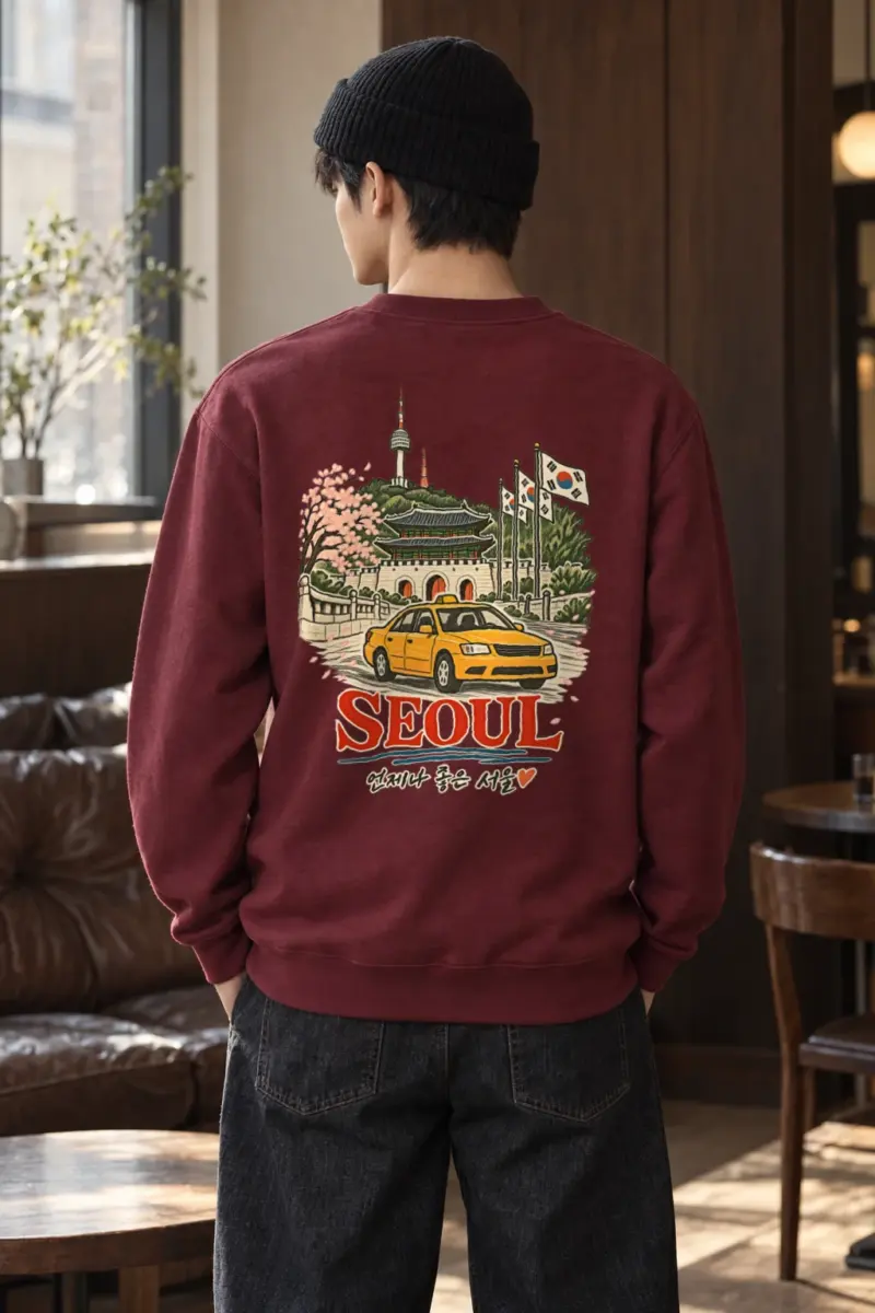 "Always Good Seoul" Heavy Blend Unisex Crewneck Sweatshirt | Gildan 18000