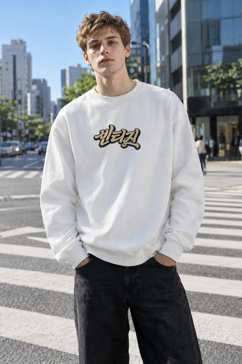 "Always Retro Script" Heavy Blend Unisex Crewneck Sweatshirt | Gildan 18000