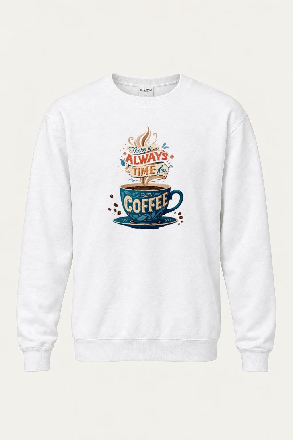 "Always Time For Coffee" Heavy Blend Unisex Crewneck Sweatshirt | Gildan 18000