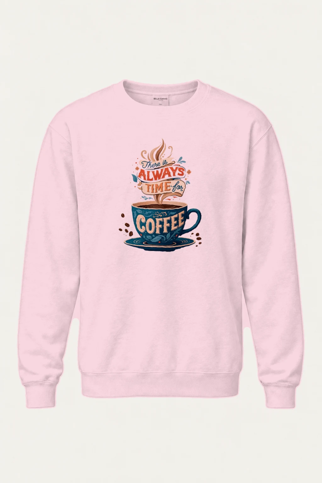 "Always Time For Coffee" Heavy Blend Unisex Crewneck Sweatshirt | Gildan 18000