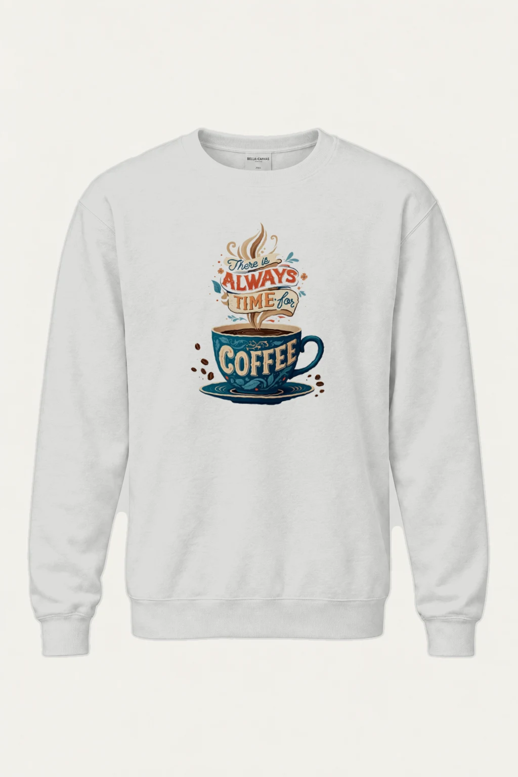 "Always Time For Coffee" Heavy Blend Unisex Crewneck Sweatshirt | Gildan 18000