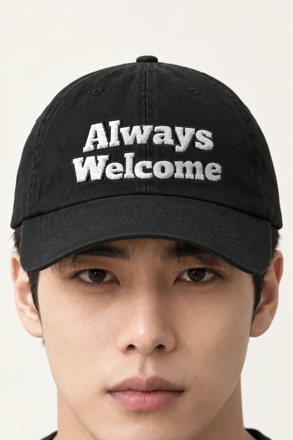 "Always Welcome" Classic Dad Hat · Embroidered | Yupoong 6245CM