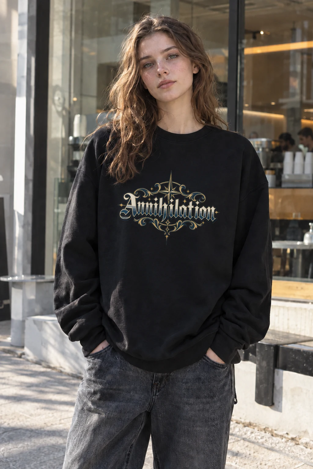 "Ambition Compass" Heavy Blend Unisex Crewneck Sweatshirt | Gildan 18000