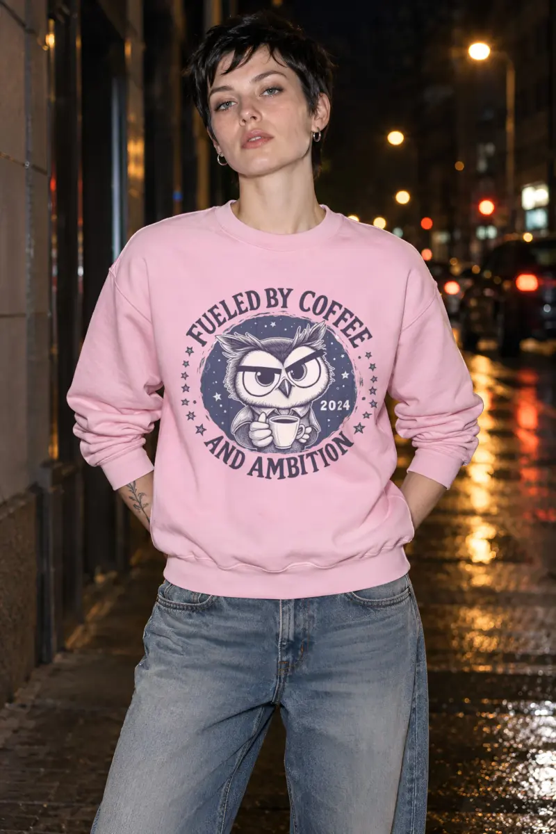 "Ambition Owl" Heavy Blend Unisex Crewneck Sweatshirt