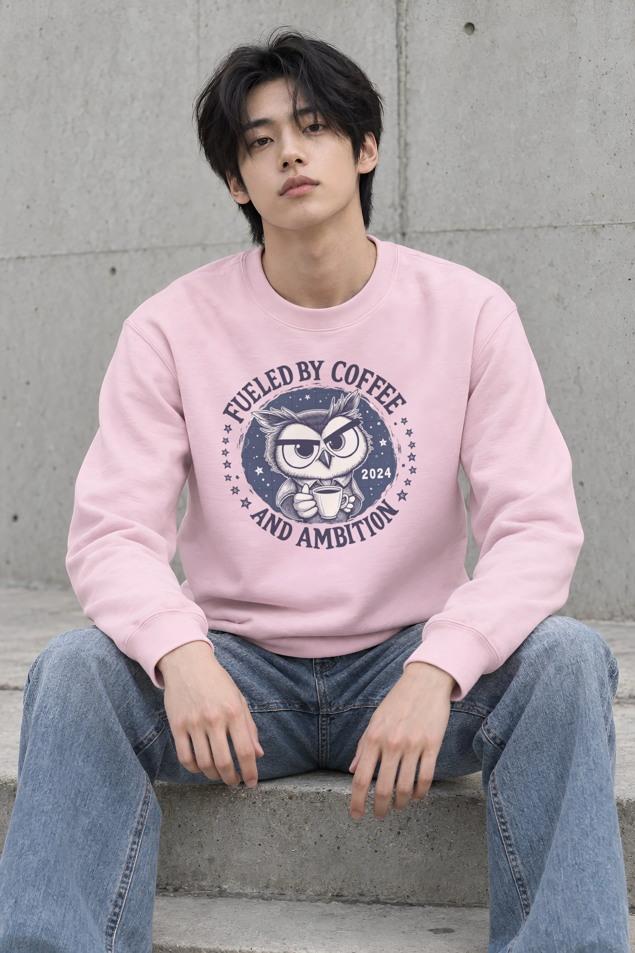 "Ambition Owl" Heavy Blend Unisex Crewneck Sweatshirt