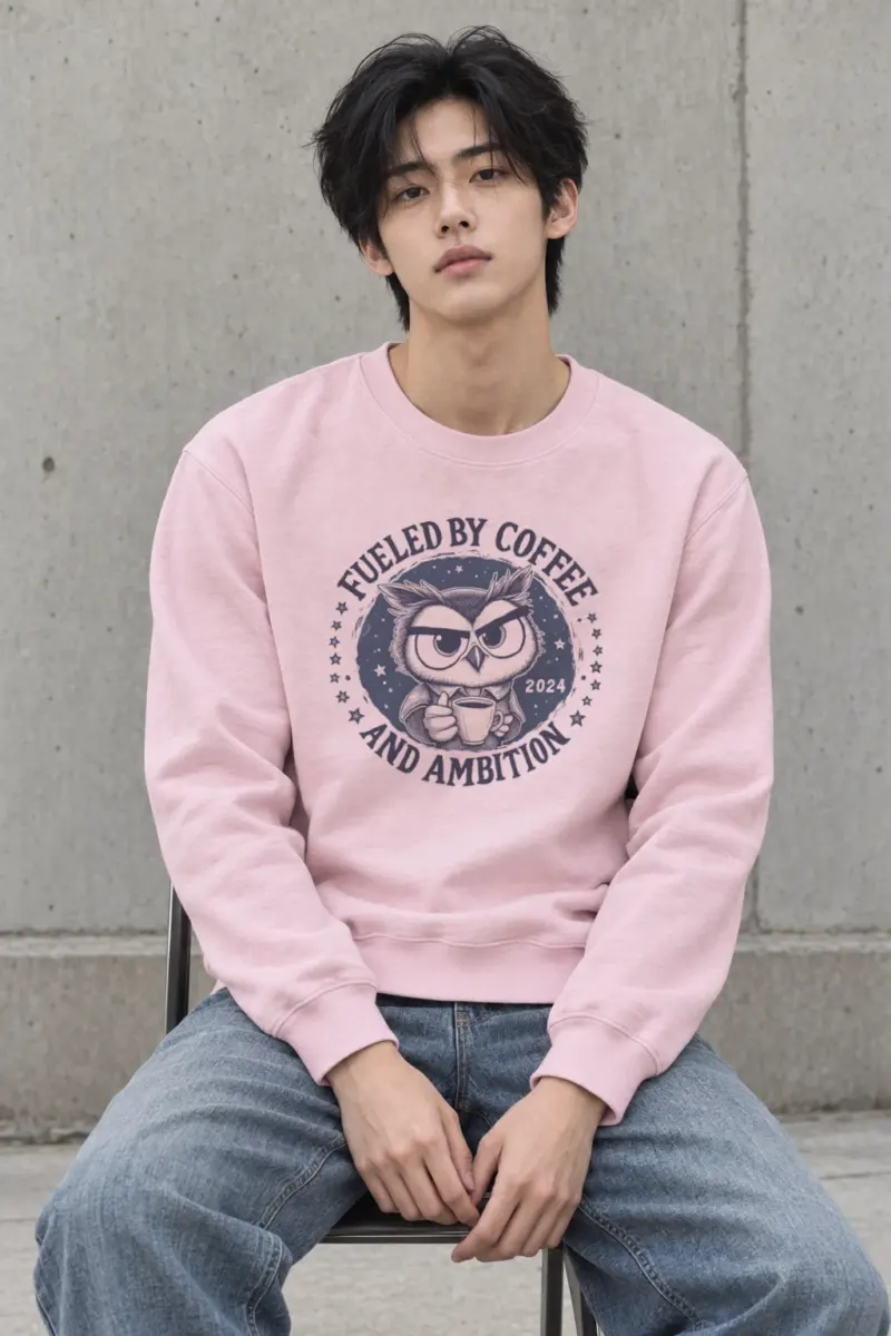 "Ambition Owl" Heavy Blend Unisex Crewneck Sweatshirt | Gildan 18000