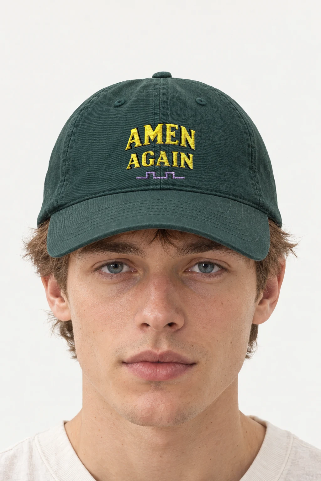 "Amen Again Waveform" Classic Dad Hat · Embroidered | Yupoong 6245CM
