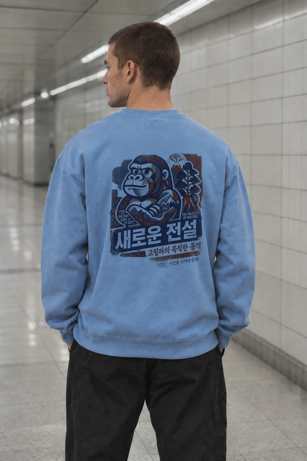 "Ancient Soul Gorilla" Heavy Blend Unisex Crewneck Sweatshirt | Gildan 18000