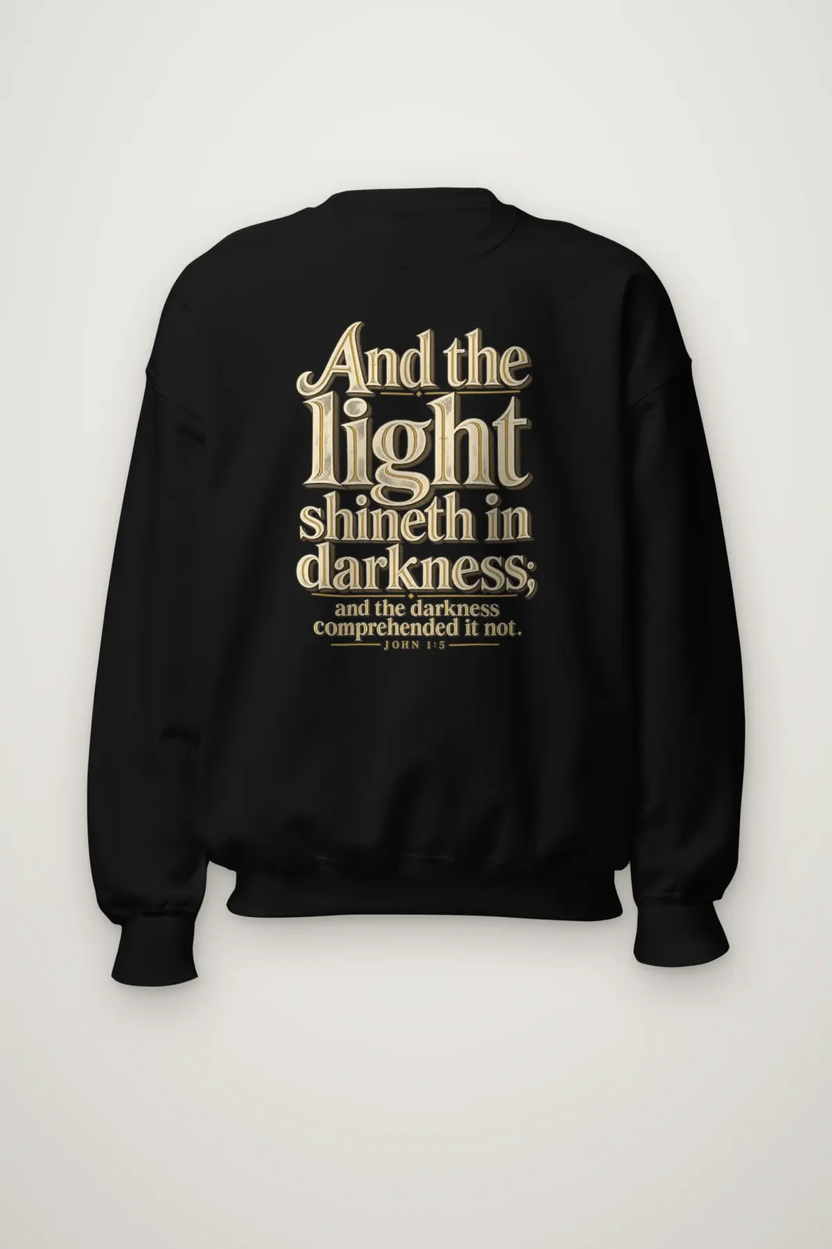 "And the Light Shineth" Heavy Blend Unisex Crewneck Sweatshirt