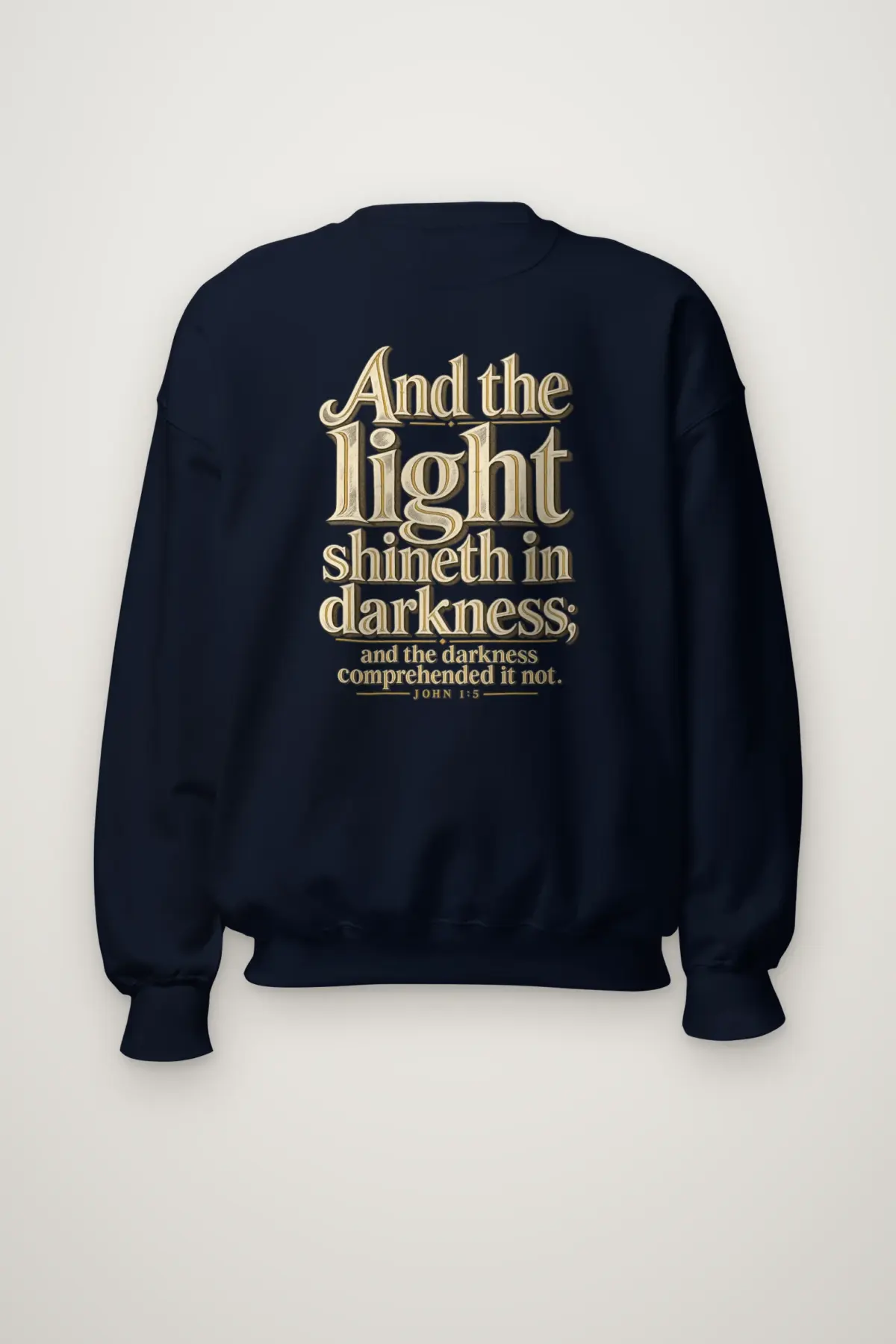 "And the Light Shineth" Heavy Blend Unisex Crewneck Sweatshirt