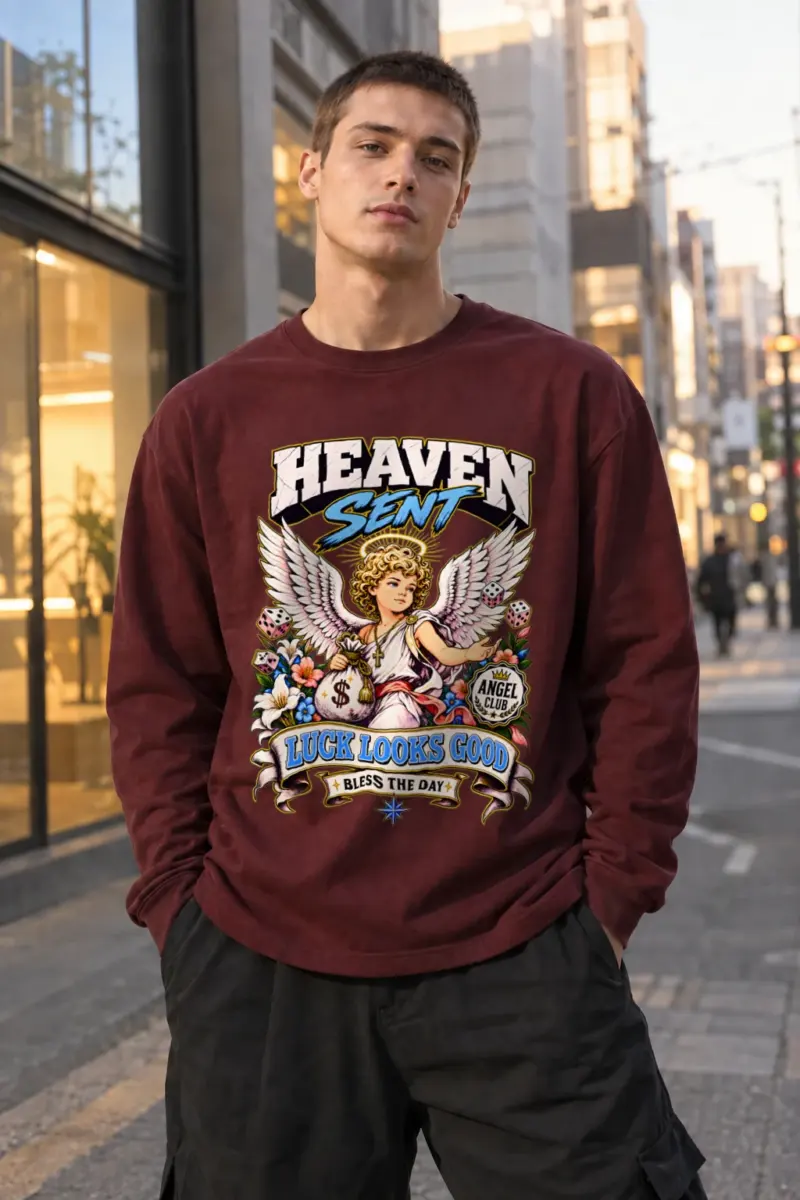 "Angel Club Luck" Unisex Longsleeve T-shirt | Gildan 2400