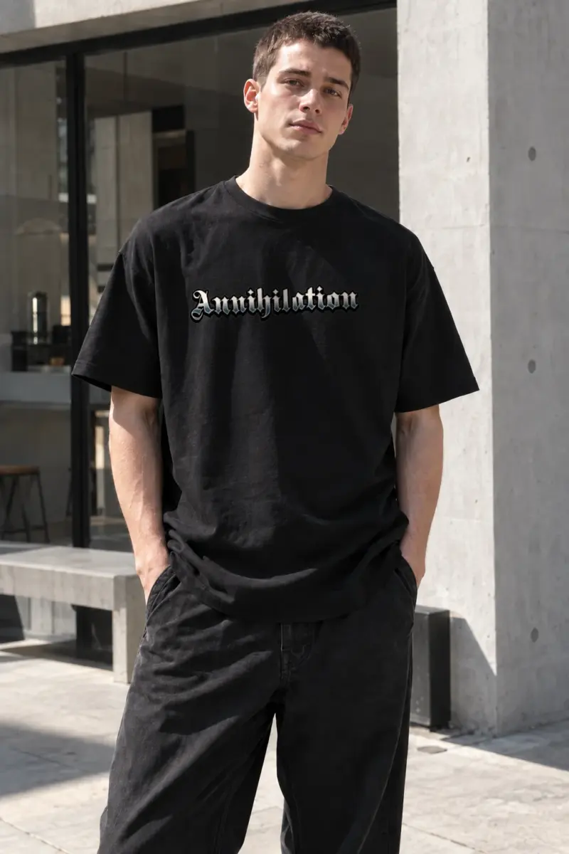 "Anghildtour Blackletter" Heavyweight Unisex Crewneck T-shirt | Gildan 5000