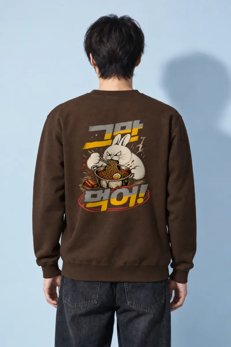 "Angry Rabbit Noodles" Heavy Blend Unisex Crewneck Sweatshirt