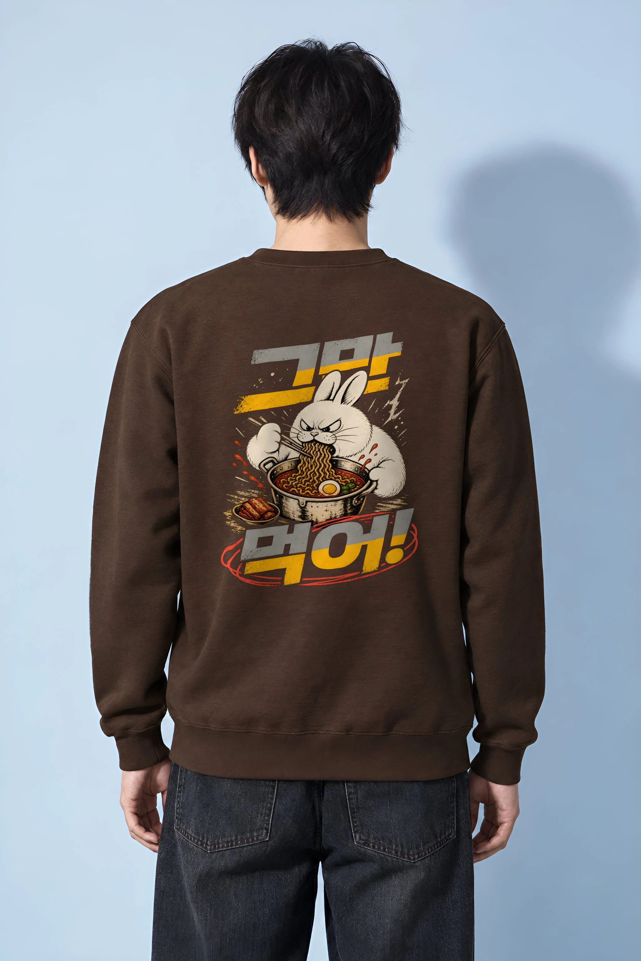 "Angry Rabbit Noodles" Heavy Blend Unisex Crewneck Sweatshirt