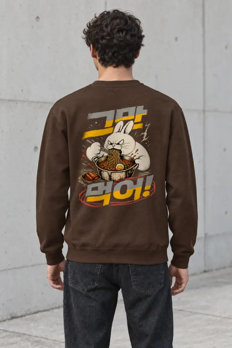 "Angry Rabbit Noodles" Heavy Blend Unisex Crewneck Sweatshirt | Gildan 18000