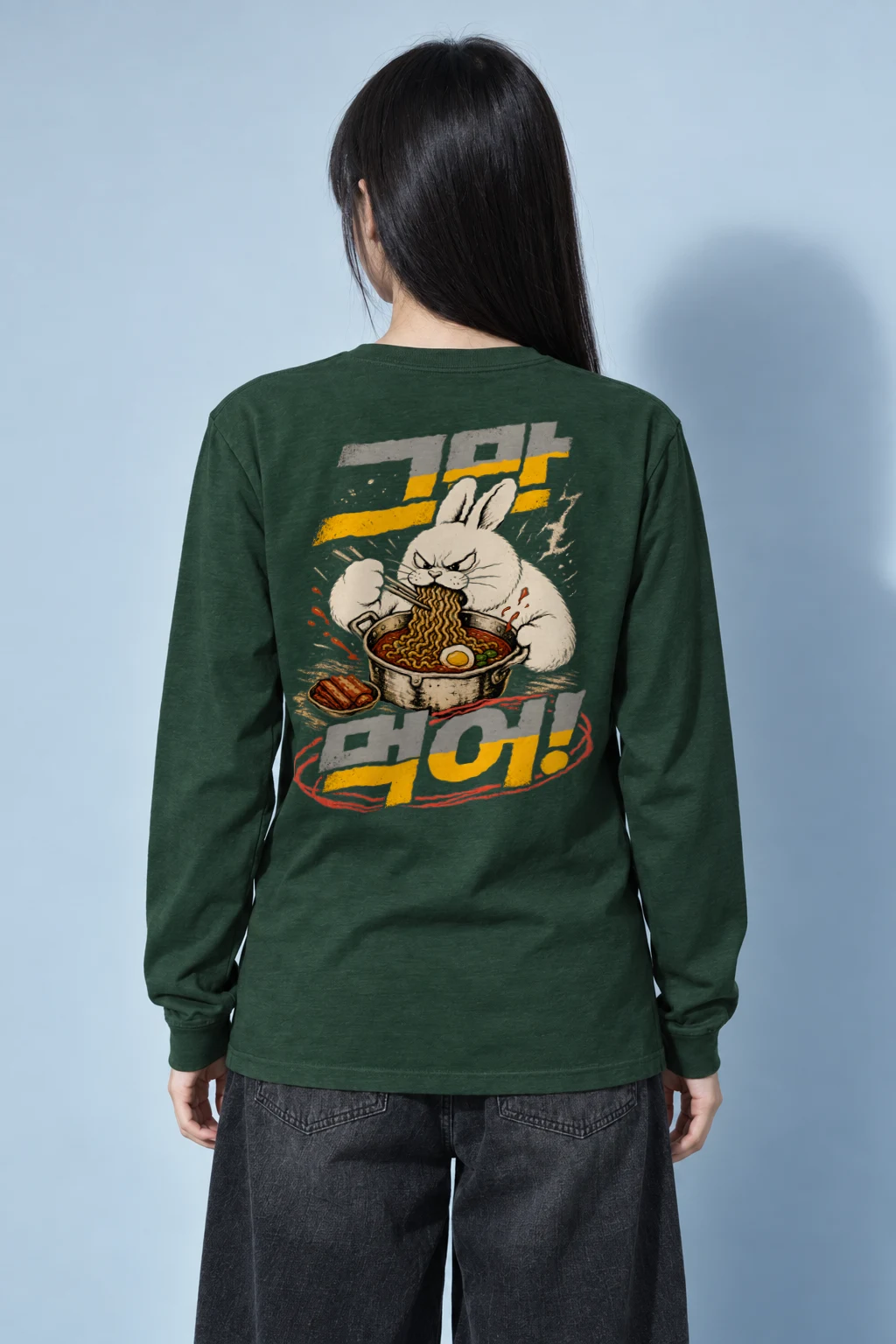 "Angry Rabbit Noodles" Unisex Longsleeve T-shirt | Gildan 2400