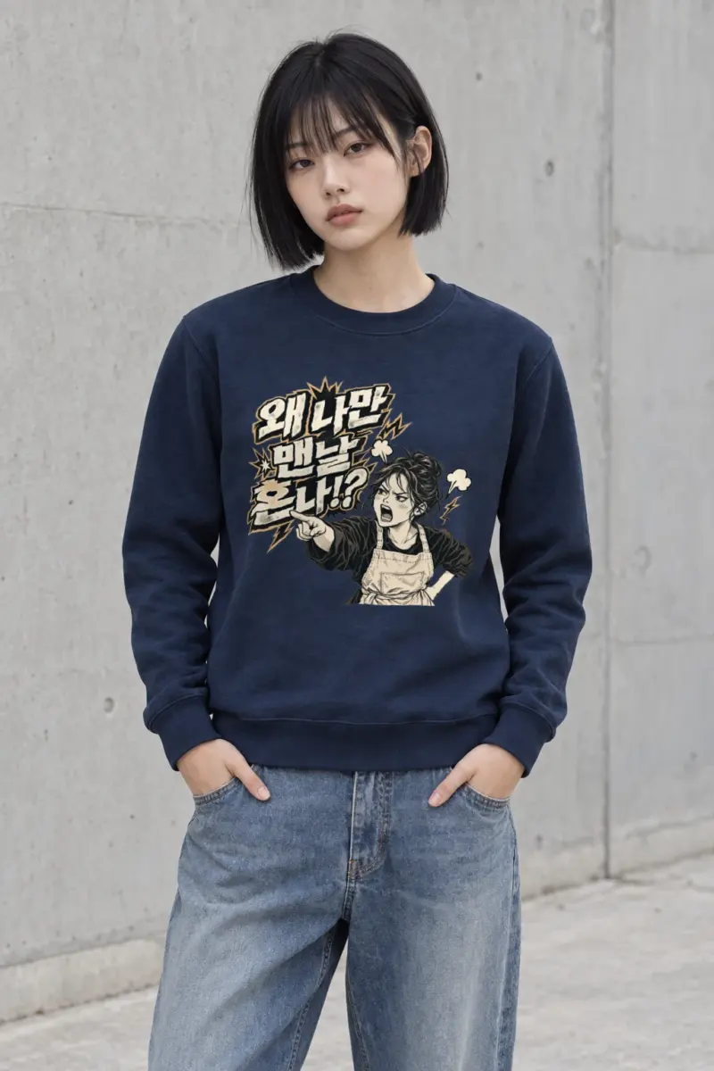 "Angry Waitress" Heavy Blend Unisex Crewneck Sweatshirt