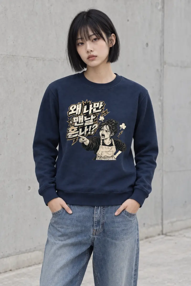 "Angry Waitress" Heavy Blend Unisex Crewneck Sweatshirt