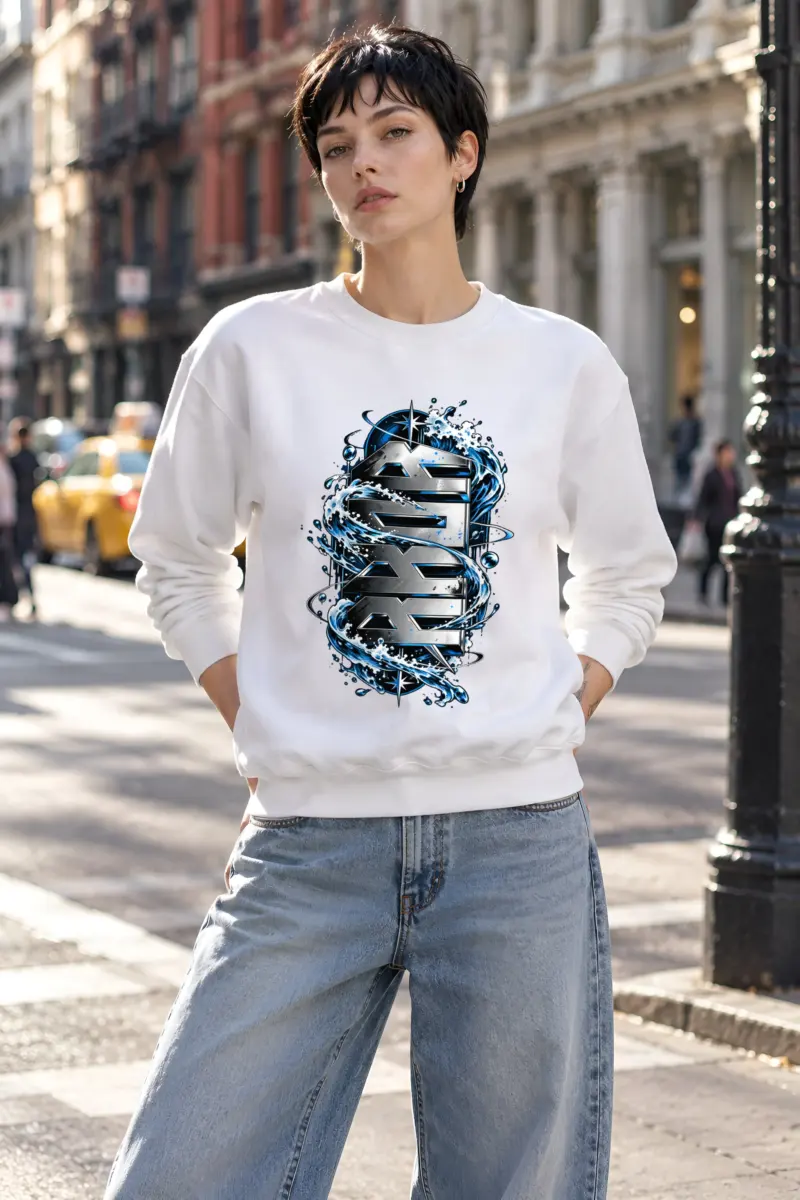 "SEA Waves Chromatic" Heavy Blend Unisex Crewneck Sweatshirt