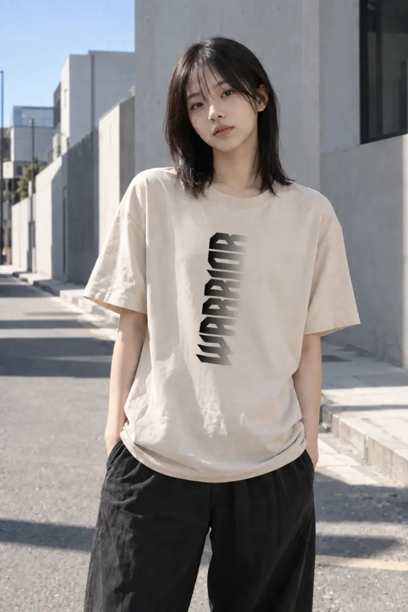 "Angular Monochrome" Heavyweight Unisex Crewneck T-shirt | Gildan 5000