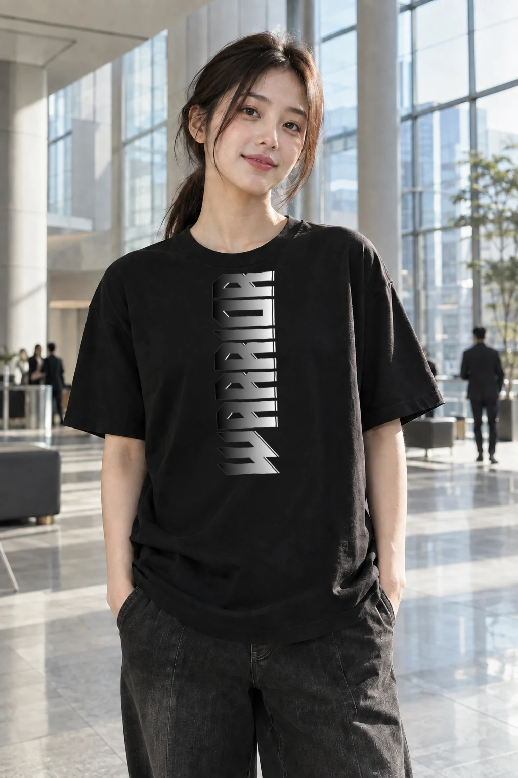"Angular Monochrome" Heavyweight Unisex Crewneck T-shirt | Gildan 5000