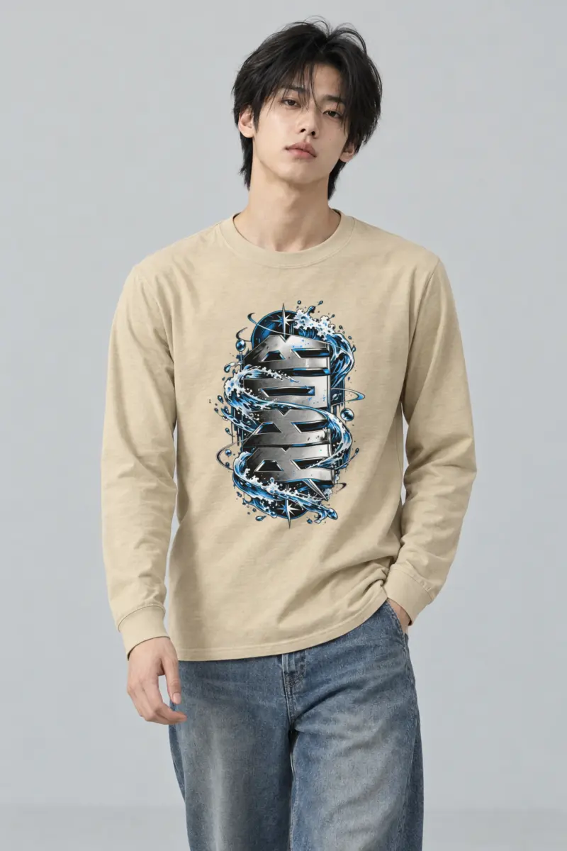 "SEA Chrome Waves" Unisex Longsleeve T-shirt