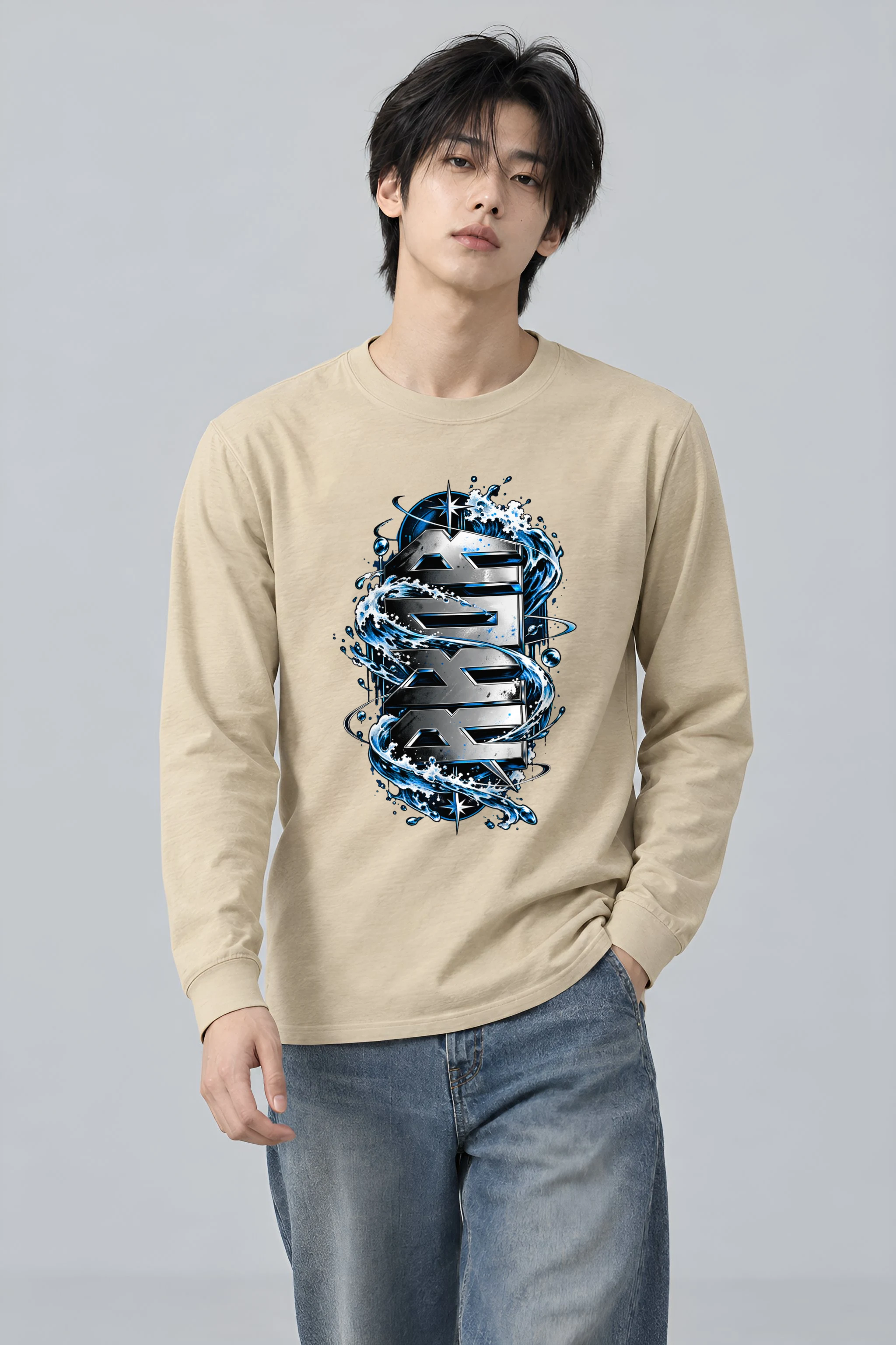 "SEA Chrome Waves" Unisex Longsleeve T-shirt