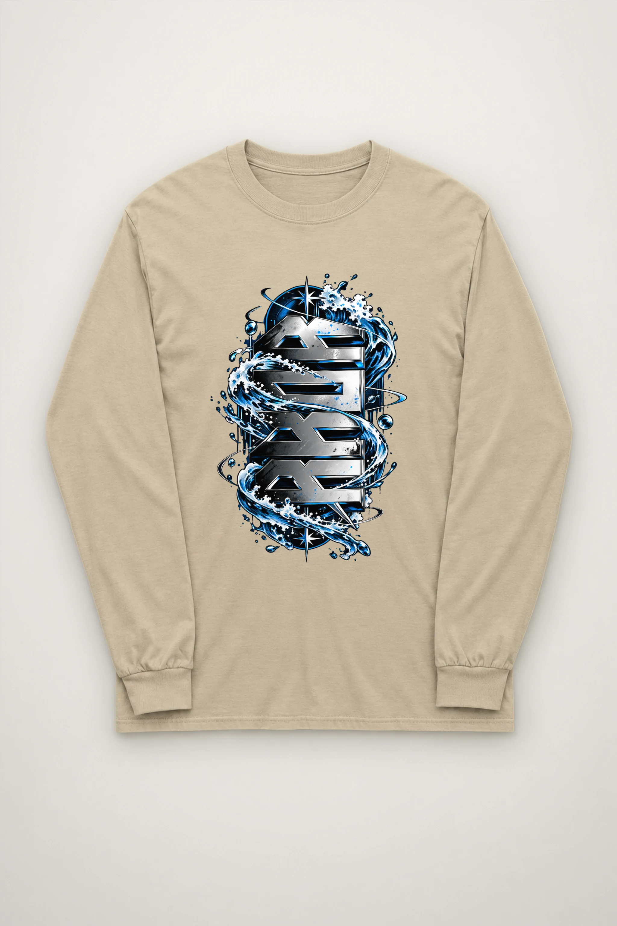 "SEA Chrome Waves" Unisex Longsleeve T-shirt