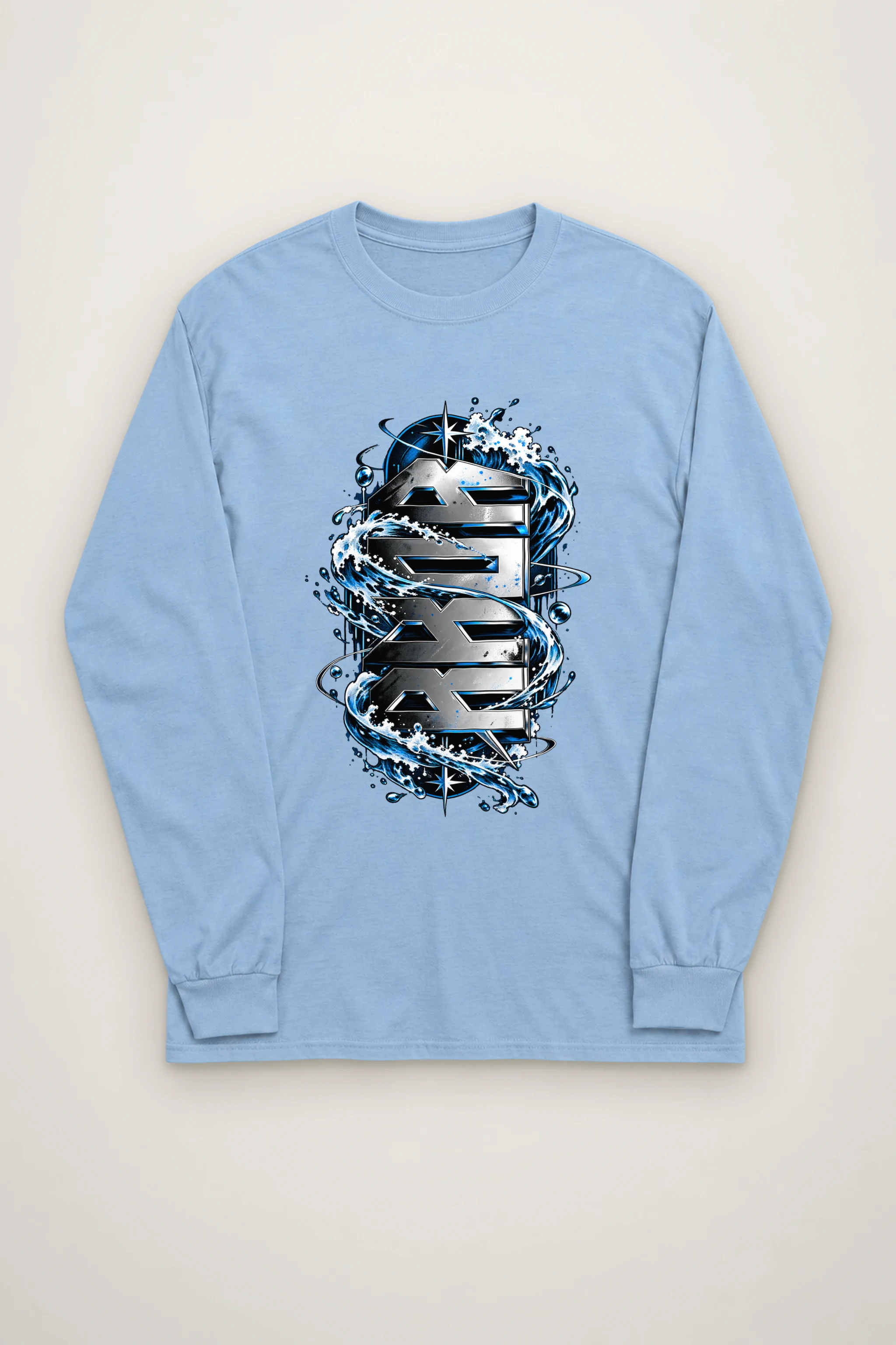 "SEA Chrome Waves" Unisex Longsleeve T-shirt