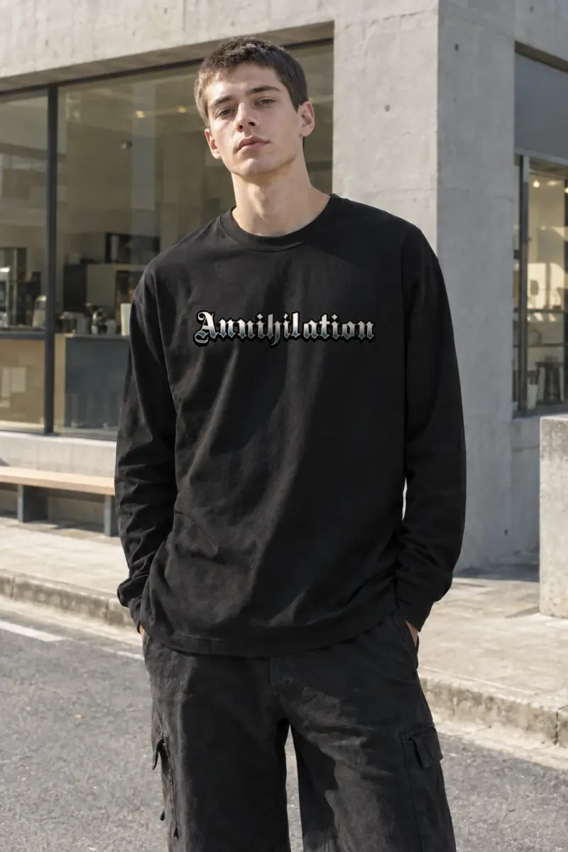 "Annihilation Blackletter" Unisex Longsleeve T-shirt | Gildan 2400