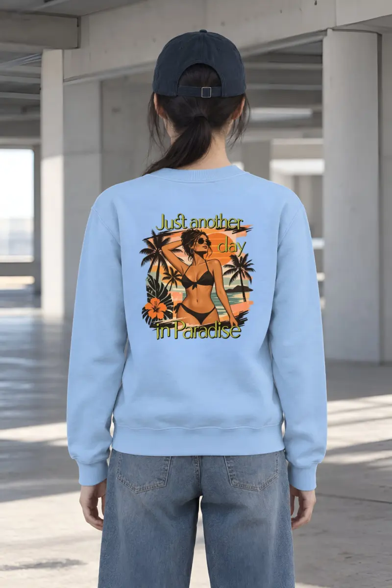 "Another Day in Paradise" Heavy Blend Unisex Crewneck Sweatshirt