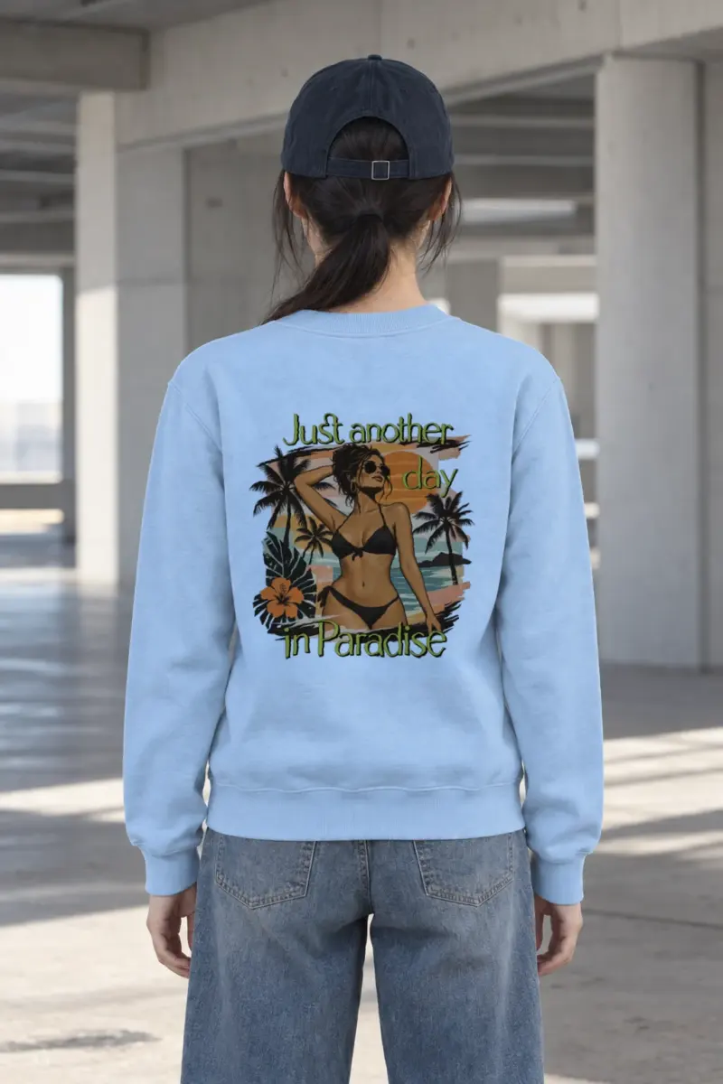 "Another Day in Paradise" Heavy Blend Unisex Crewneck Sweatshirt