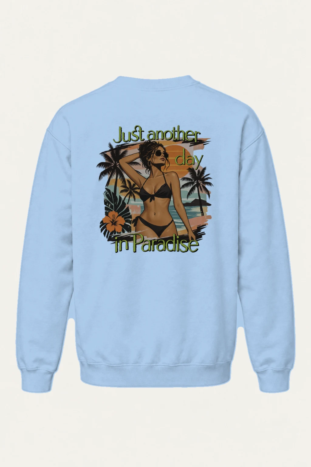 "Another Day in Paradise" Heavy Blend Unisex Crewneck Sweatshirt | Gildan 18000