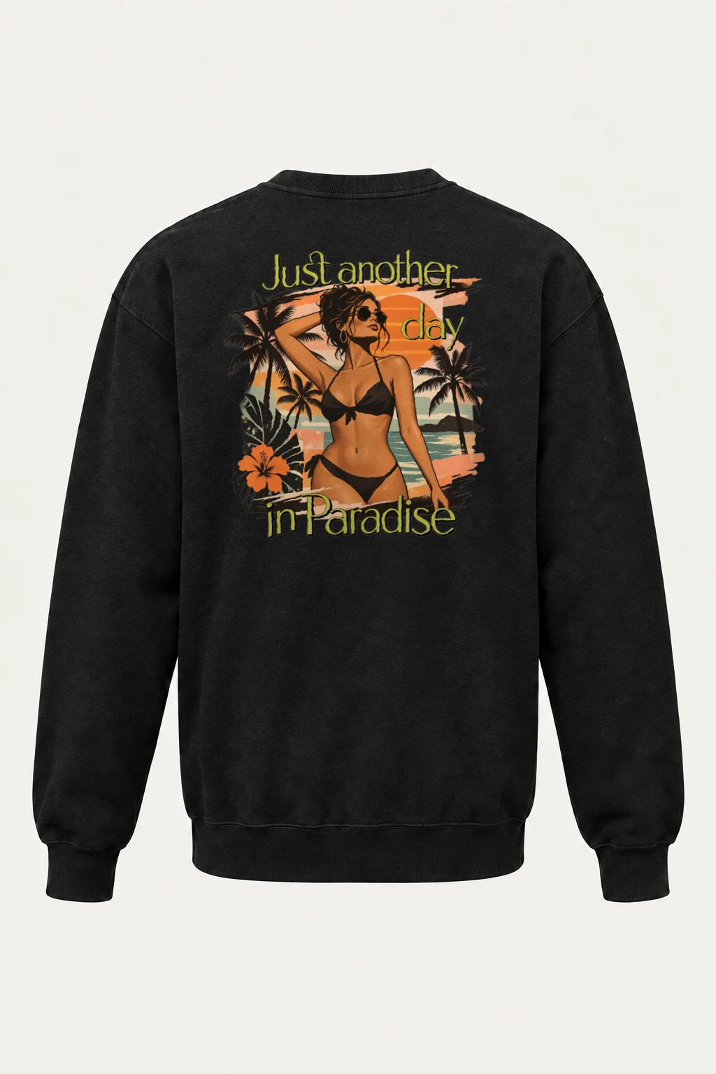 "Another Day in Paradise" Heavy Blend Unisex Crewneck Sweatshirt | Gildan 18000