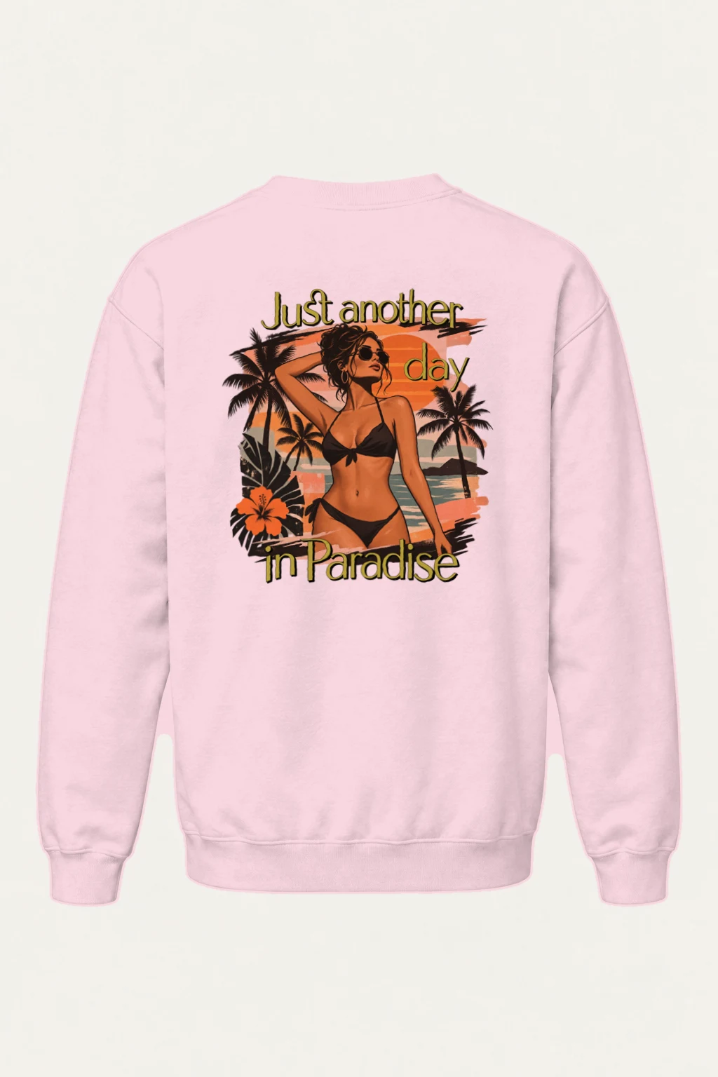 "Another Day in Paradise" Heavy Blend Unisex Crewneck Sweatshirt | Gildan 18000