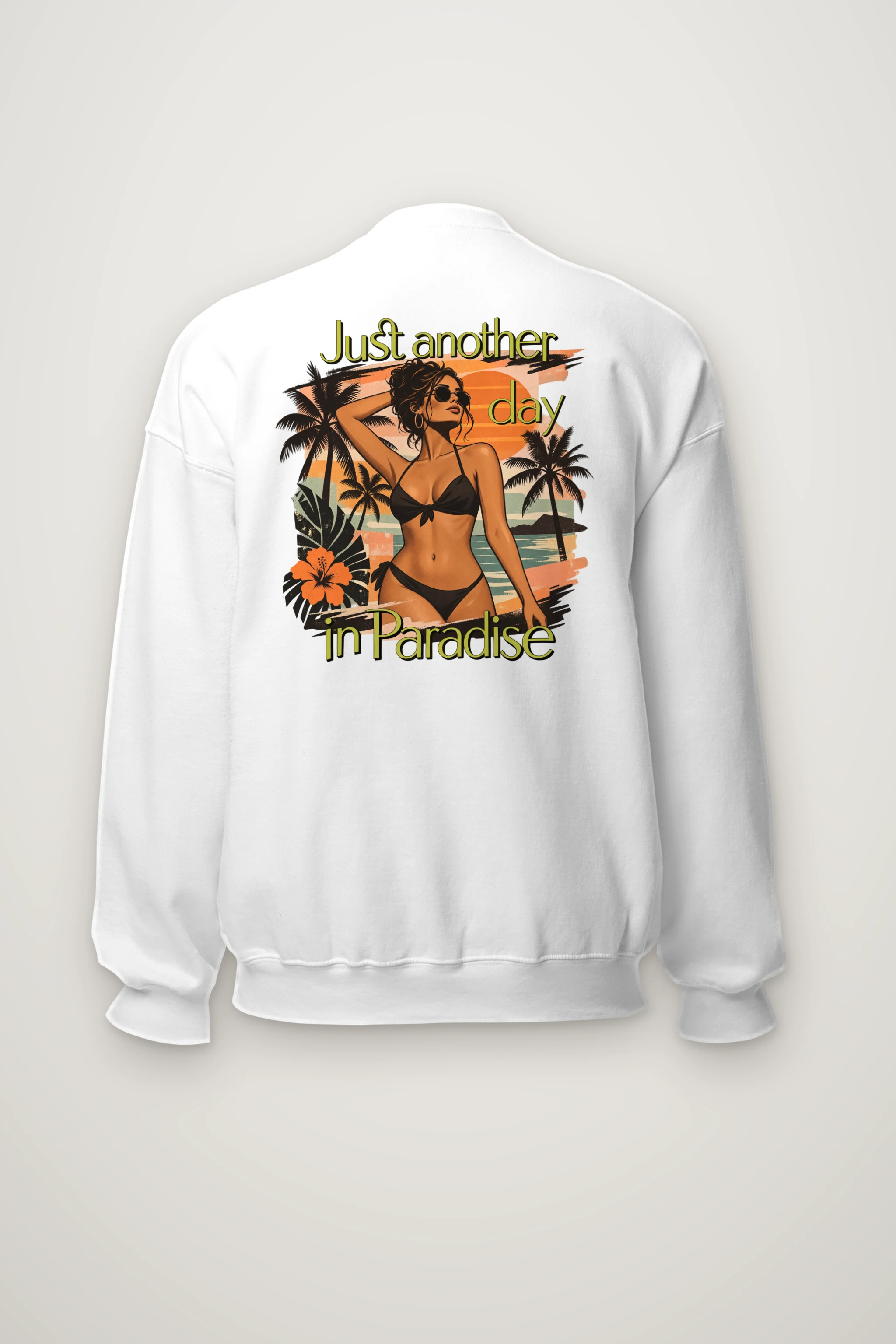 "Another Day in Paradise" Heavy Blend Unisex Crewneck Sweatshirt