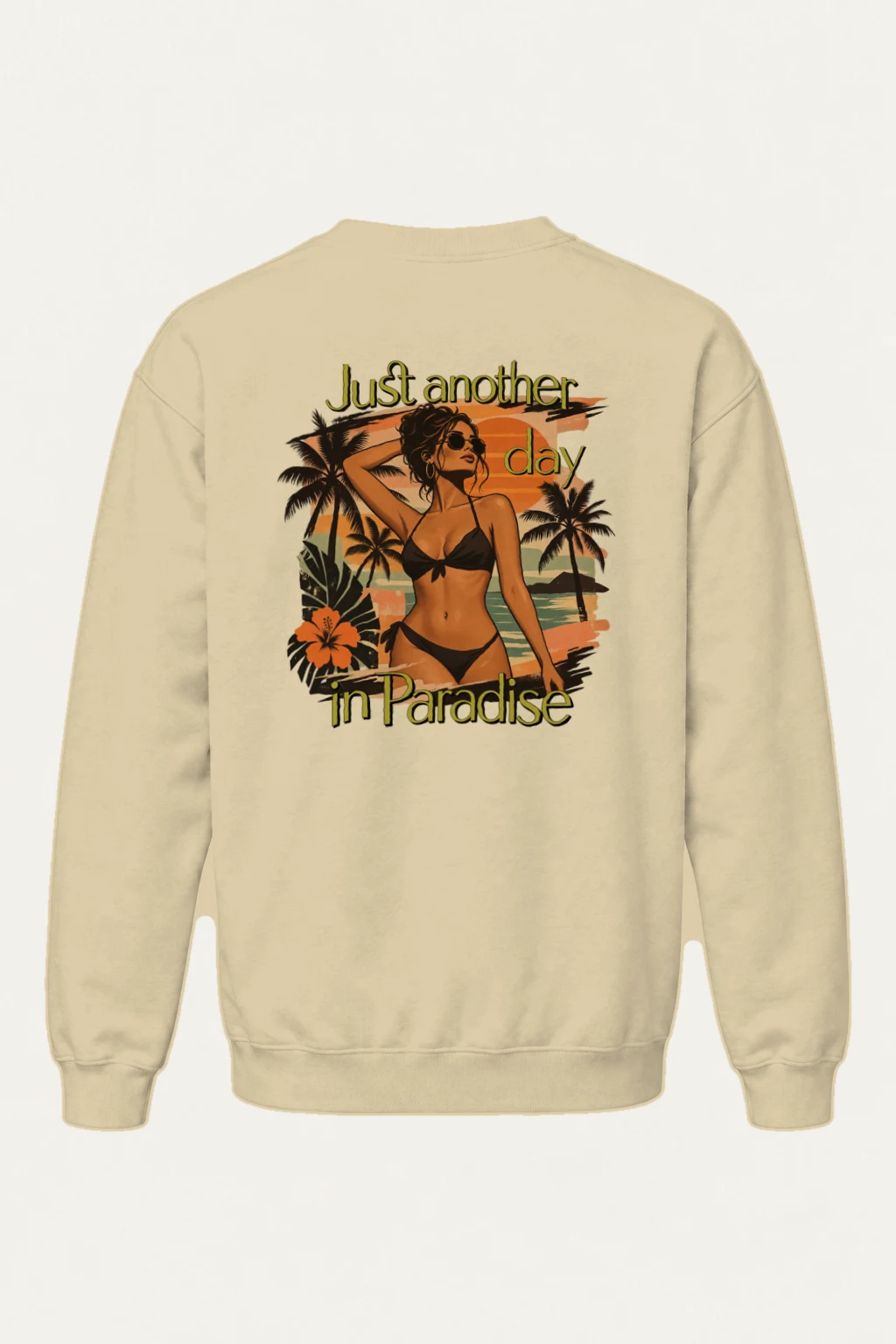 "Another Day in Paradise" Heavy Blend Unisex Crewneck Sweatshirt | Gildan 18000