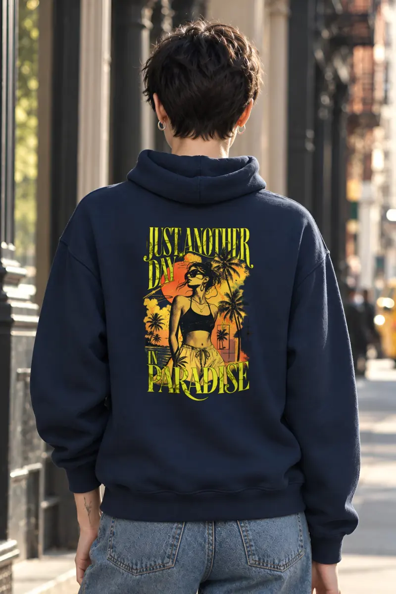 "Another Day In Paradise" Heavy Blend Unisex Pullover Hoodie