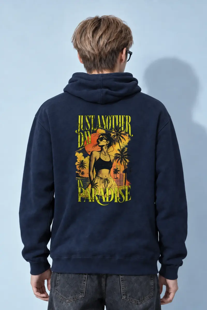 "Another Day In Paradise" Heavy Blend Unisex Pullover Hoodie