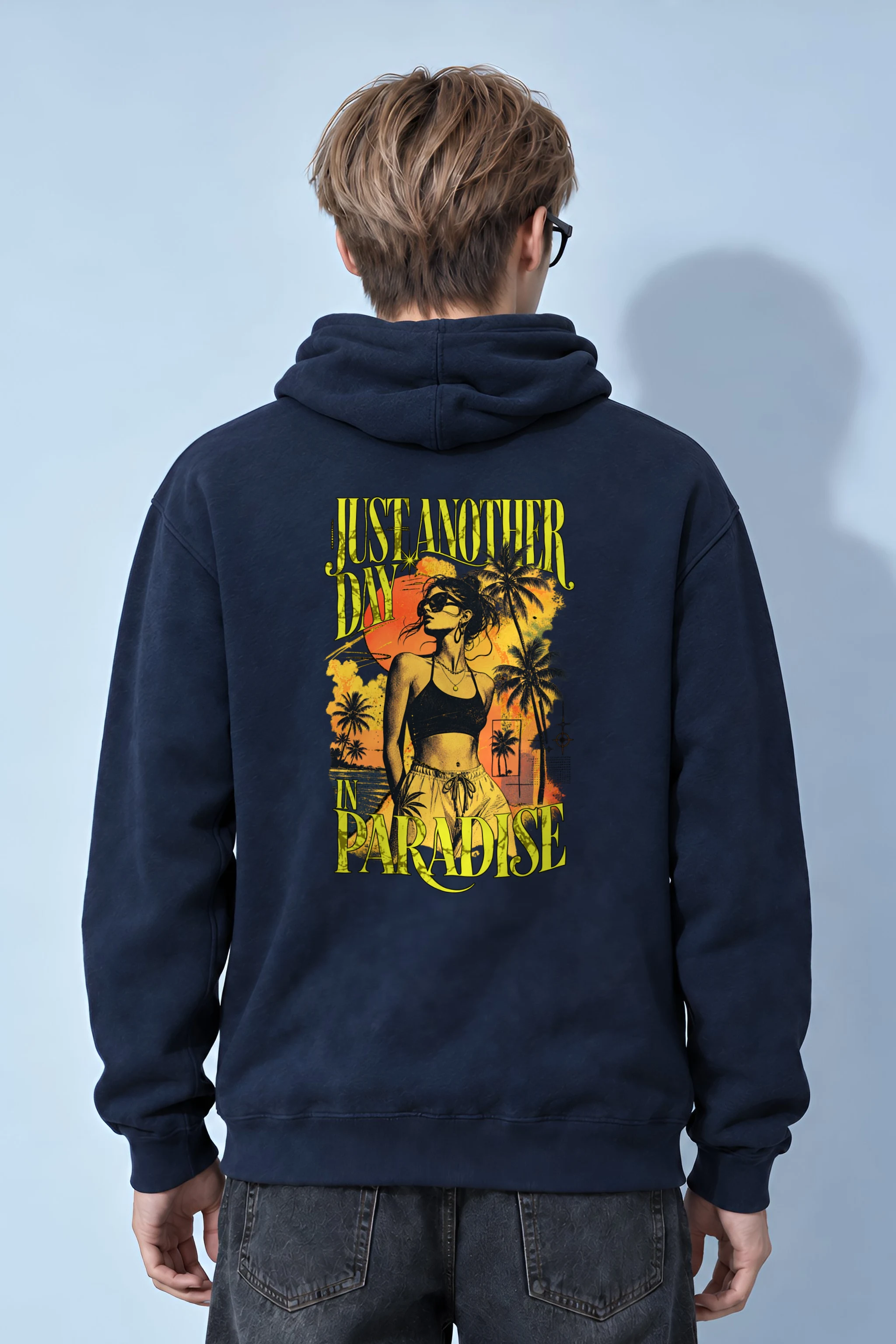 "Another Day In Paradise" Heavy Blend Unisex Pullover Hoodie