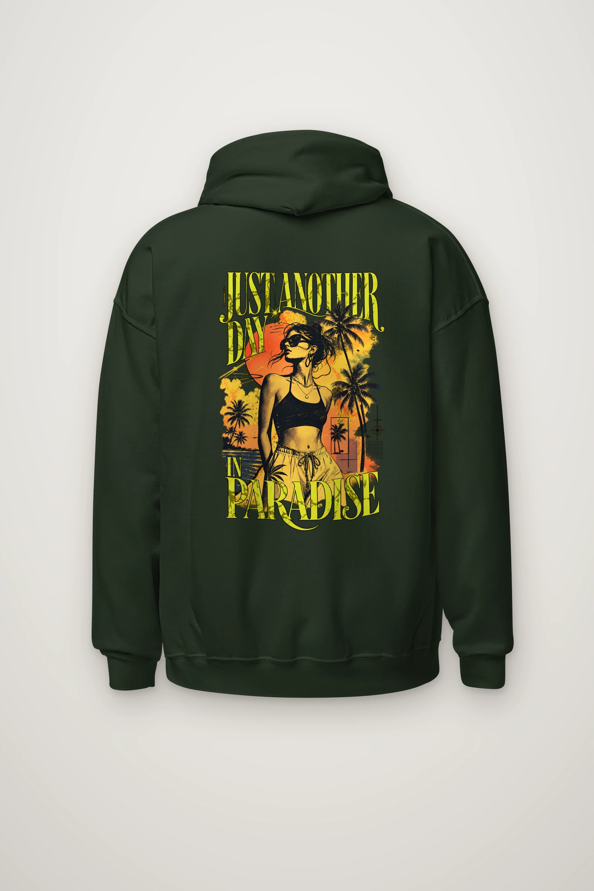 "Another Day In Paradise" Heavy Blend Unisex Pullover Hoodie