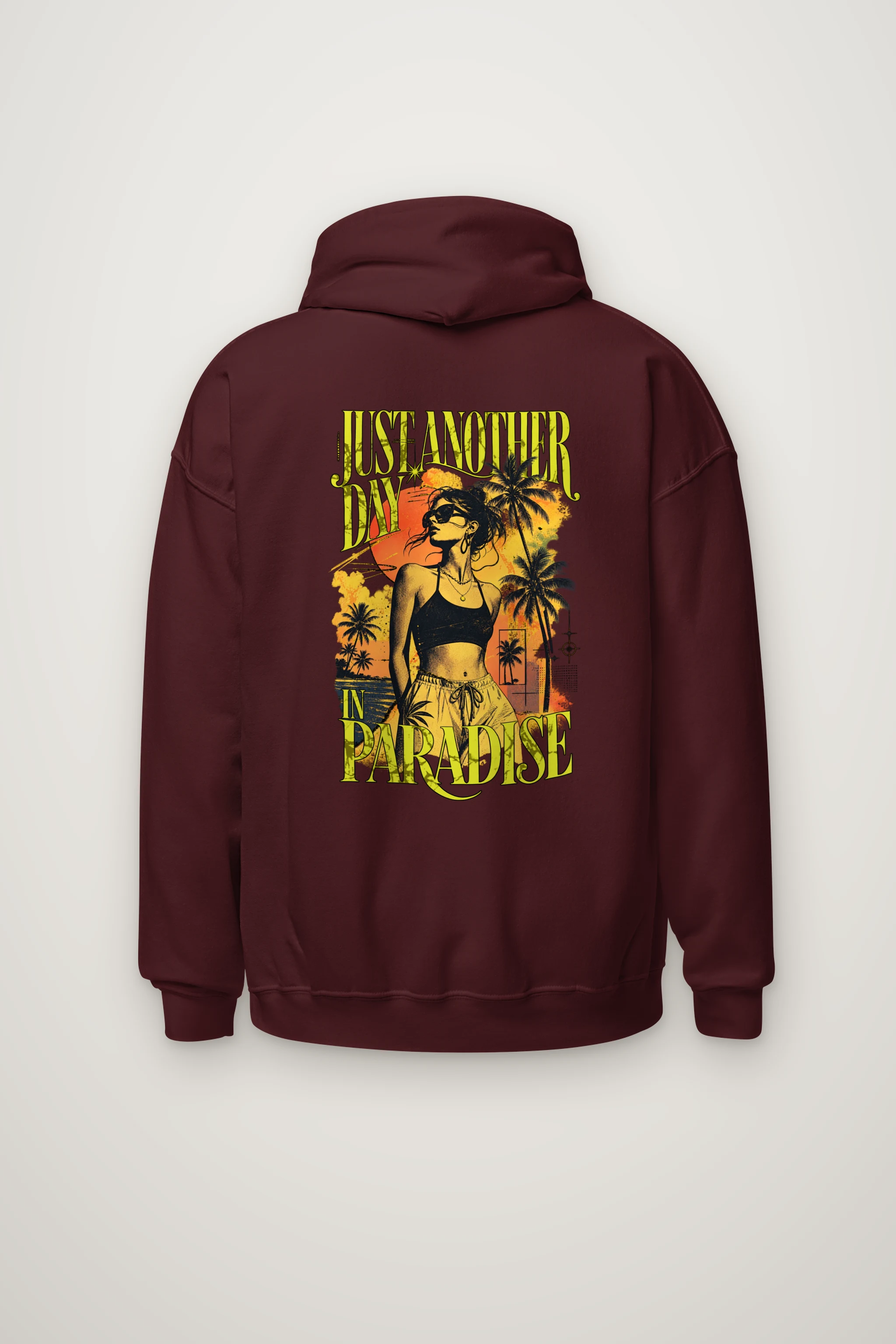"Another Day In Paradise" Heavy Blend Unisex Pullover Hoodie