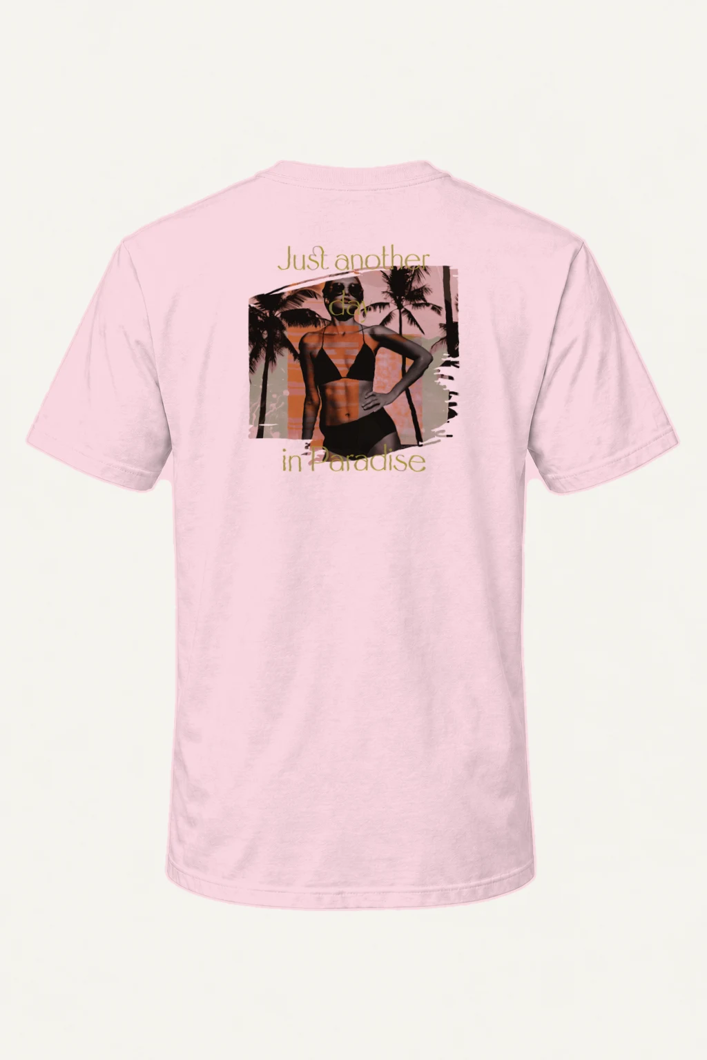"Another Day In Paradise" Heavyweight Unisex Crewneck T-shirt | Gildan 5000