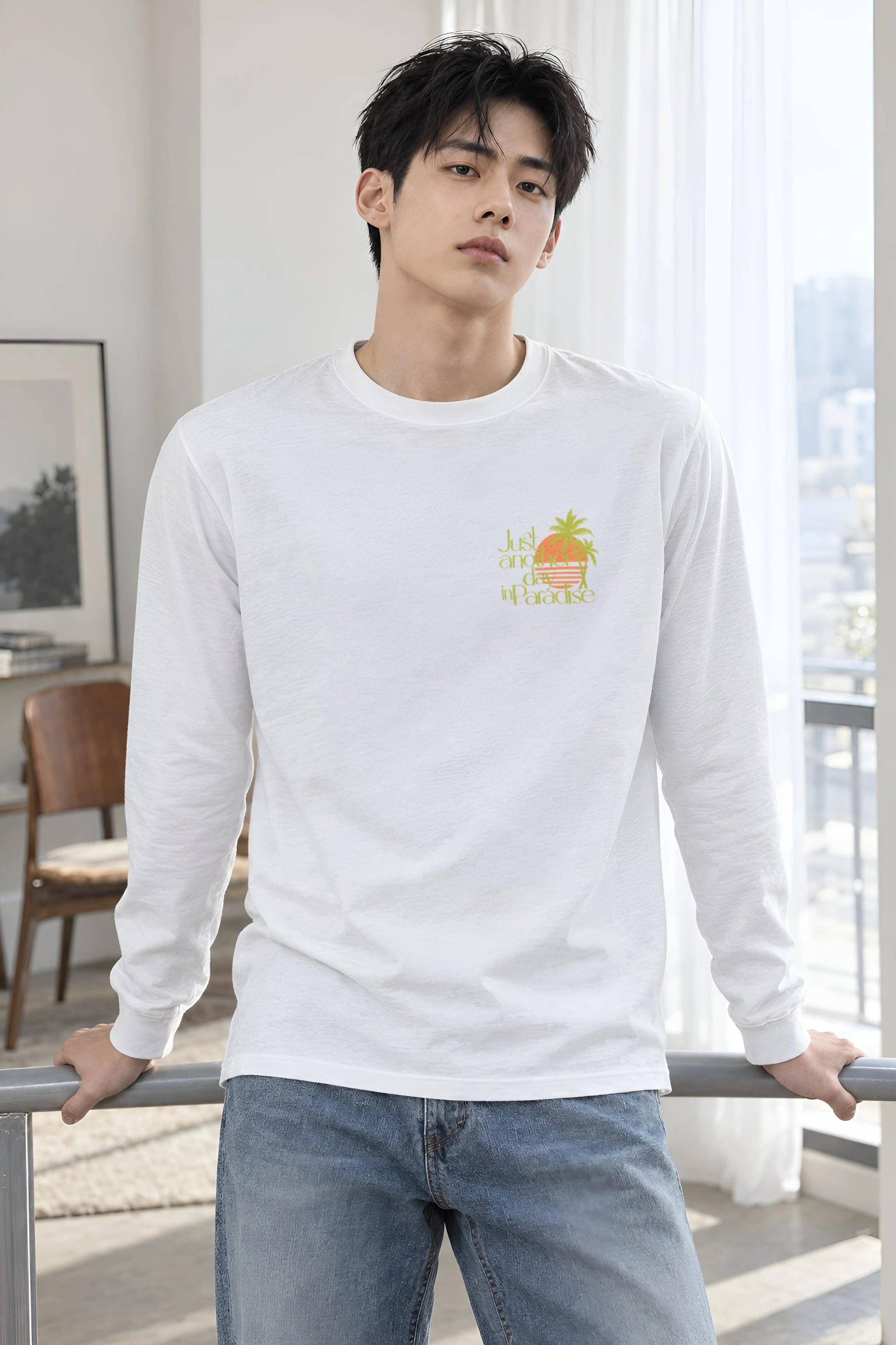 "Another Day In Paradise" Unisex Longsleeve T-shirt