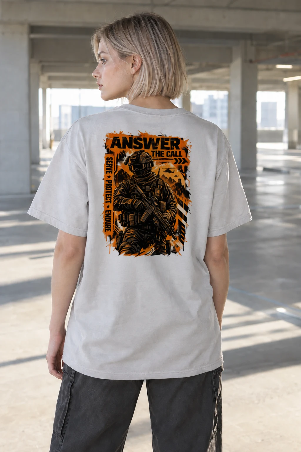"Answer The Call" Heavyweight Unisex Crewneck T-shirt | Gildan 5000
