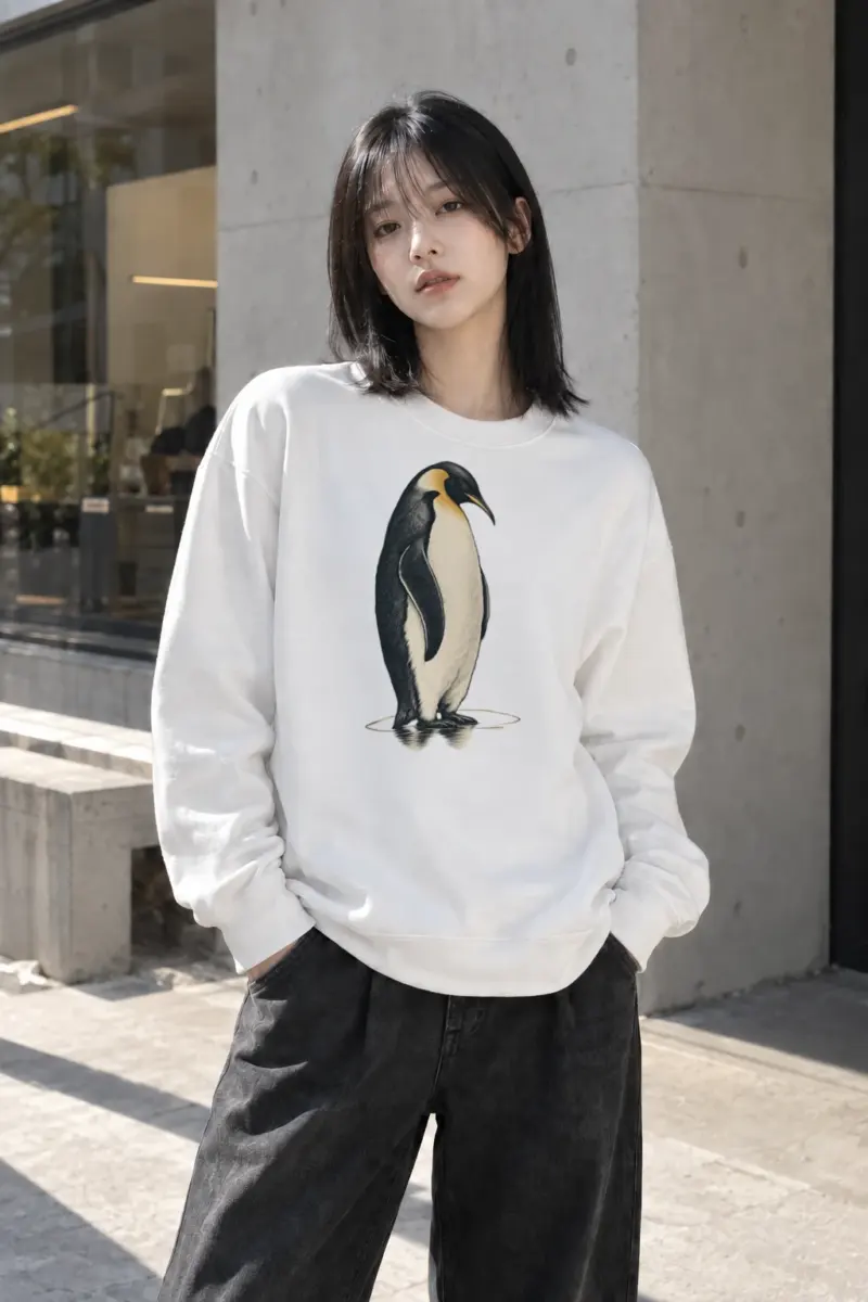 "Antarctic Poise" Heavy Blend Unisex Crewneck Sweatshirt | Gildan 18000